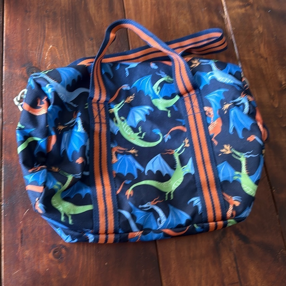 Pottery Barn Kids Dragon Print Overnight Duffle
